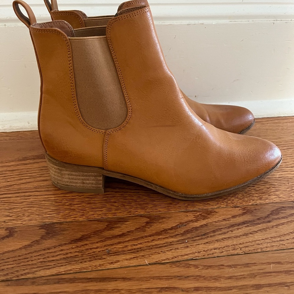 CCOCCI Tan Ankle Booties